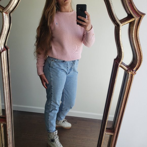 Polo Ralph Lauren Other - Vintage 90s Pink Sweater - Polo by Ralph Lauren
